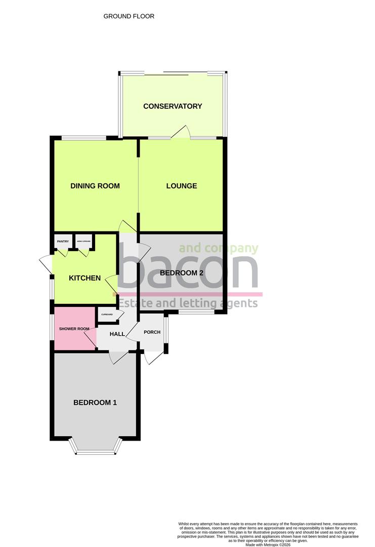 Floor Plan | Bungalow - Semi Detached | A'becket Gardens, Worthing | For Sale